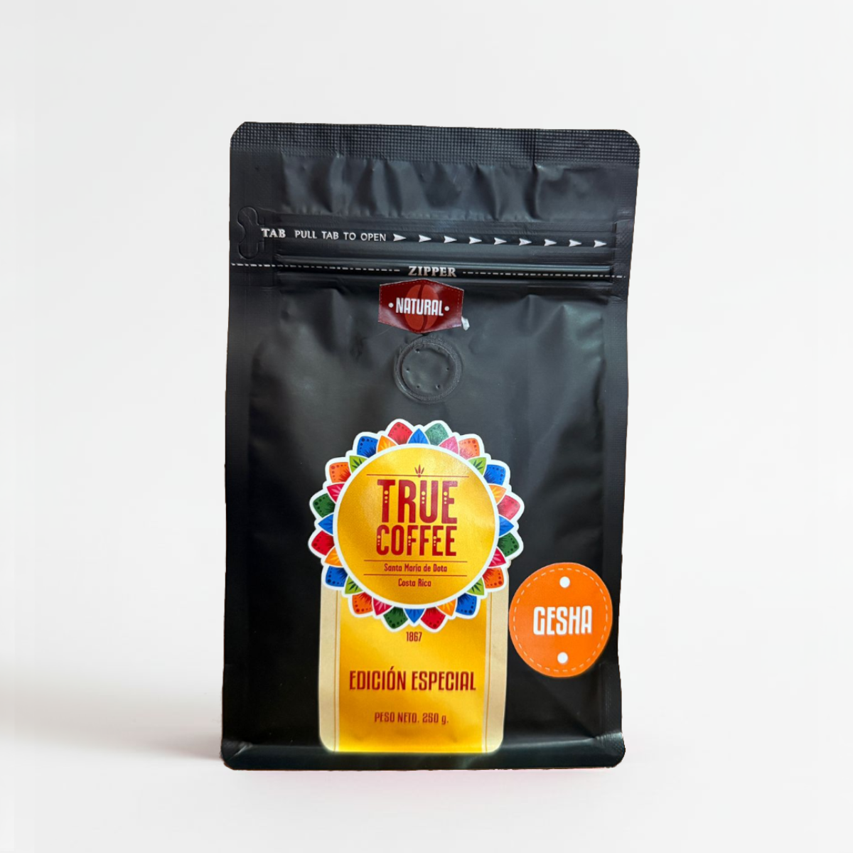 Café Geisha Tarrazú 1 lb en grano tostado medio